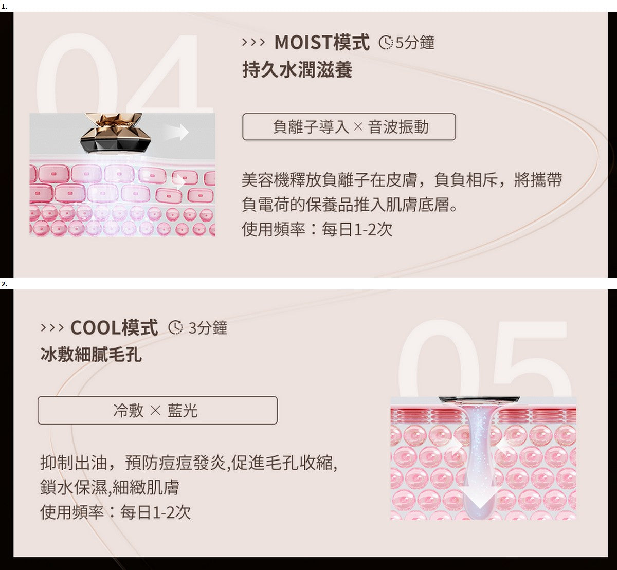 ANLAN - 18K 晶鑽射頻美容儀Pro(黑金色)|射頻儀|EMS微電流|面部按摩器|多功能美容儀|導出儀|LED光療機|射頻機|導入儀|家用美容儀 ADRY31-01A