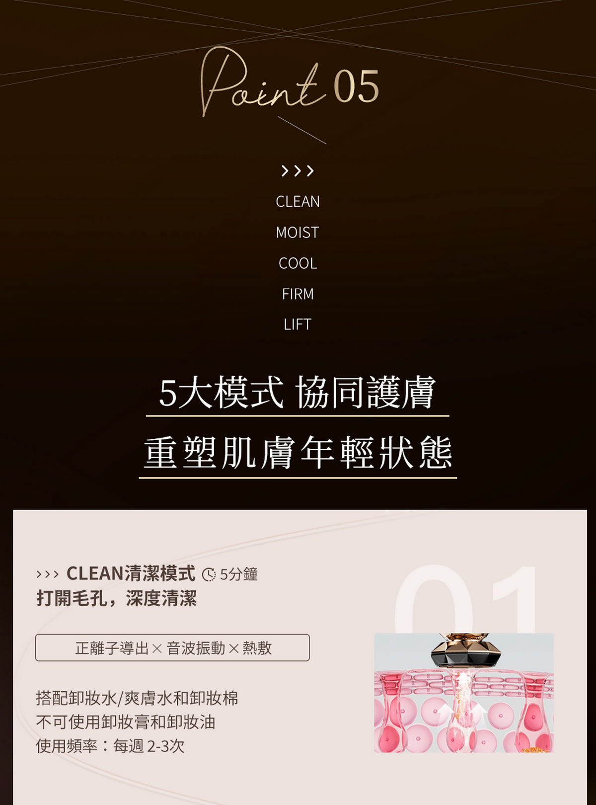 ANLAN - 18K 晶鑽射頻美容儀Pro(黑金色)|射頻儀|EMS微電流|面部按摩器|多功能美容儀|導出儀|LED光療機|射頻機|導入儀|家用美容儀 ADRY31-01A