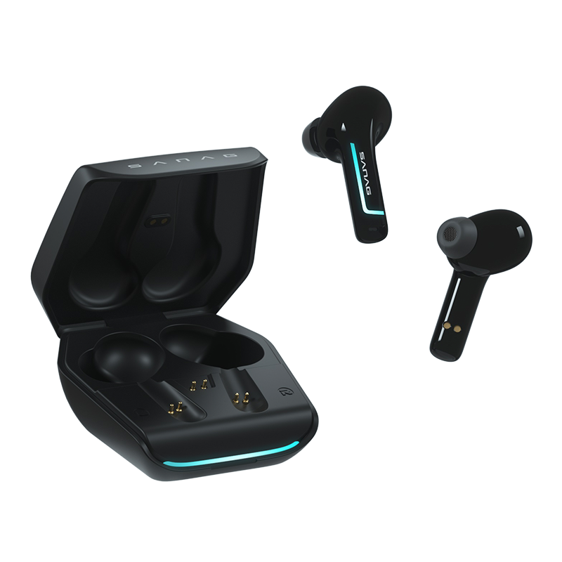 Sanag - 賽事級遊戲耳機(黑色)H2s|無線耳機|電競耳機|藍牙耳機|遊戲專用晶片耳機|CVC降噪耳機|遊戲耳機 Sanag