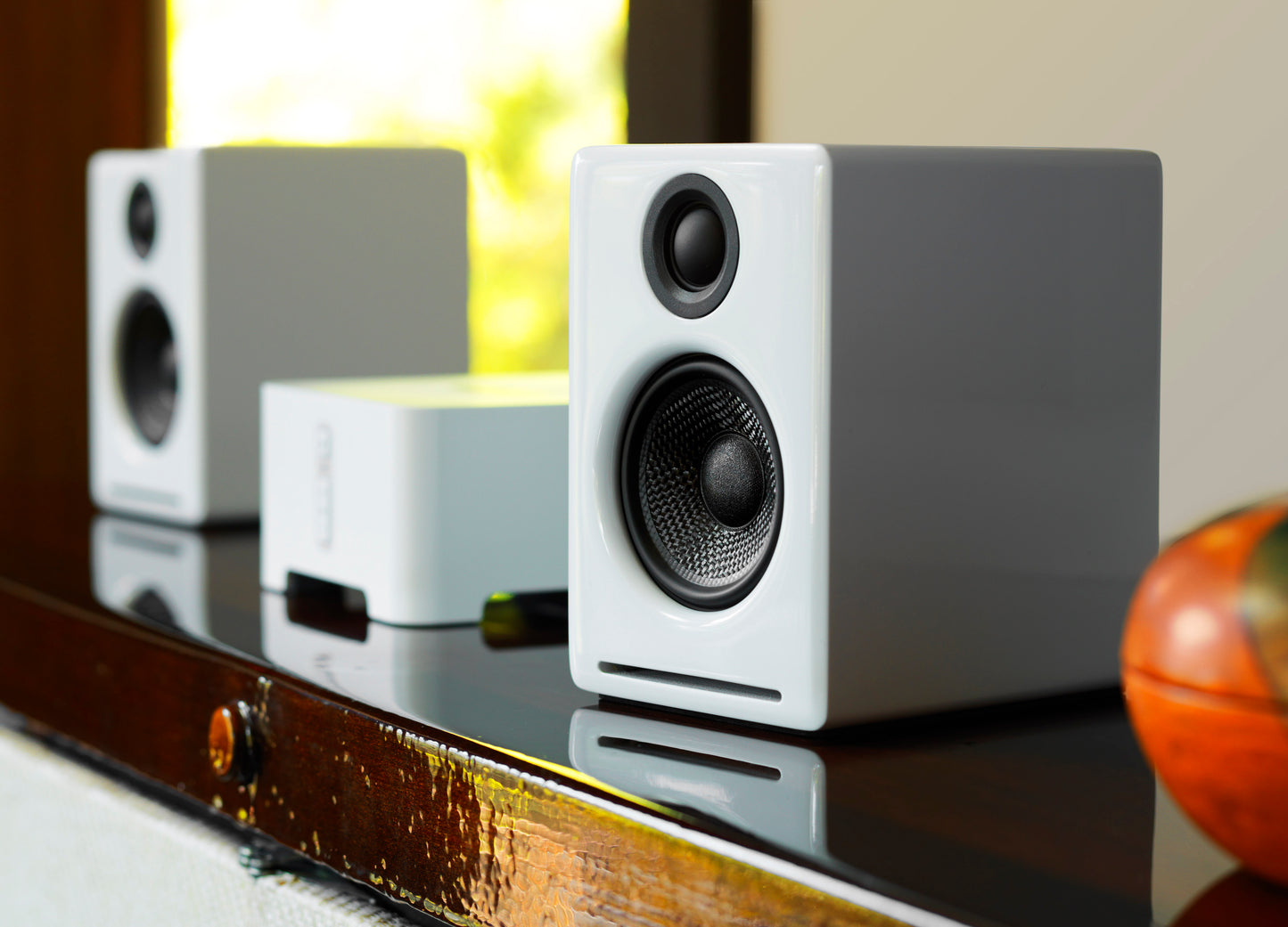 Audioengine A2+ 2025升級版 主動式立體聲藍牙書架喇叭-白色 Audioengine A2+ (AptX HD version, Type C) Power Wireless Speaker - White