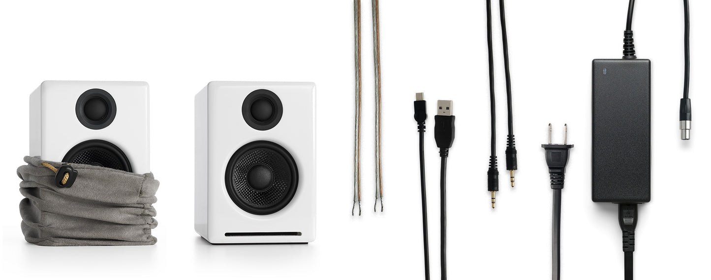 Audioengine A2+ 2025升級版 主動式立體聲藍牙書架喇叭-白色 Audioengine A2+ (AptX HD version, Type C) Power Wireless Speaker - White