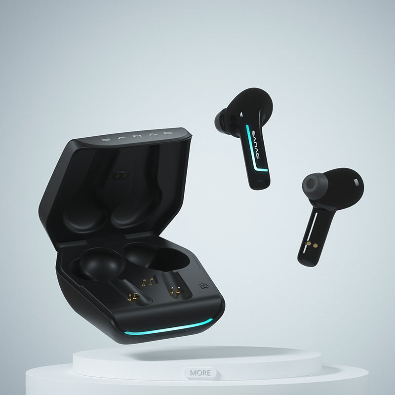 Sanag - 賽事級遊戲耳機(黑色)H2s|無線耳機|電競耳機|藍牙耳機|遊戲專用晶片耳機|CVC降噪耳機|遊戲耳機 Sanag