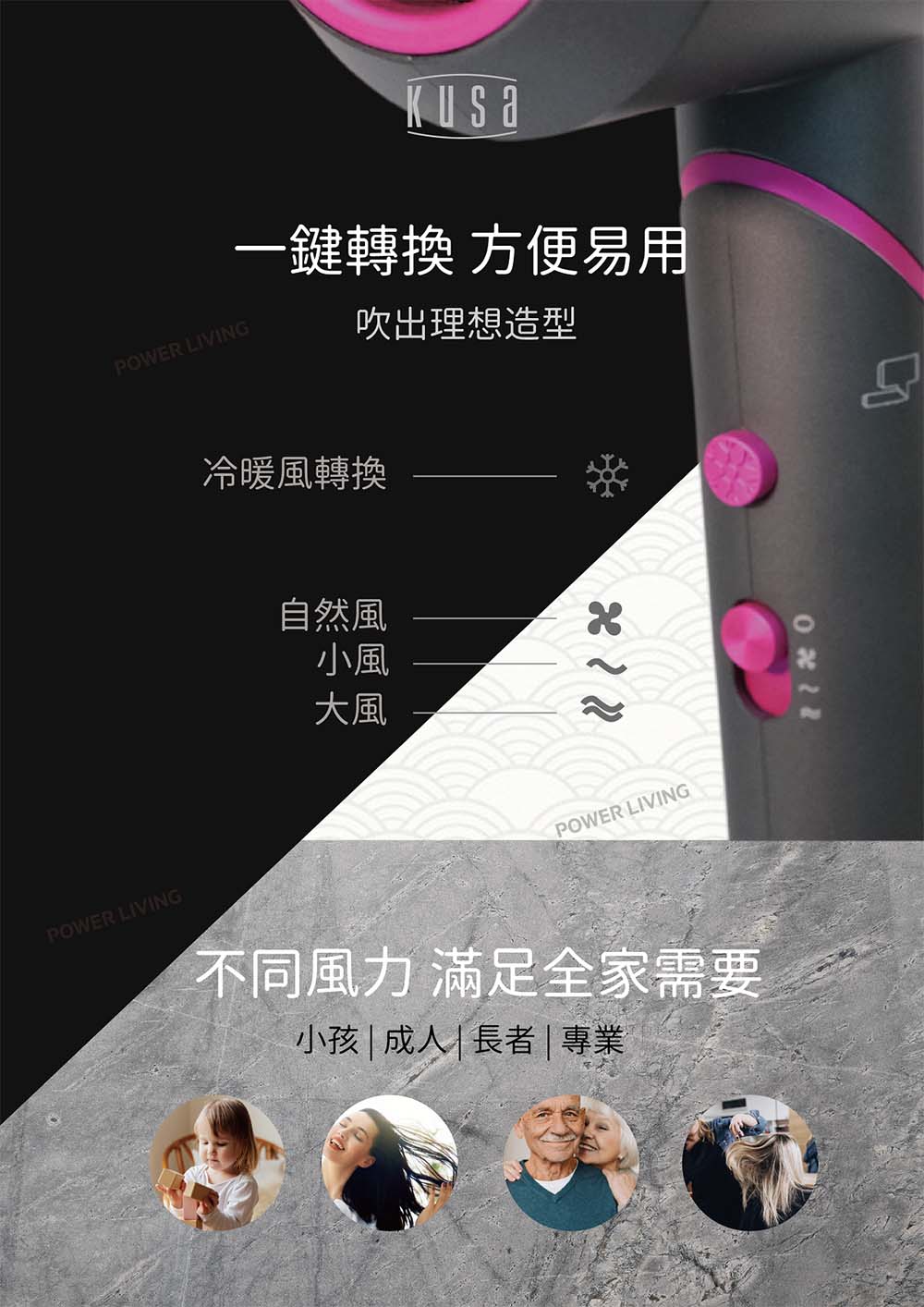 Kusa - HD-900 負離子電風筒 Kusa