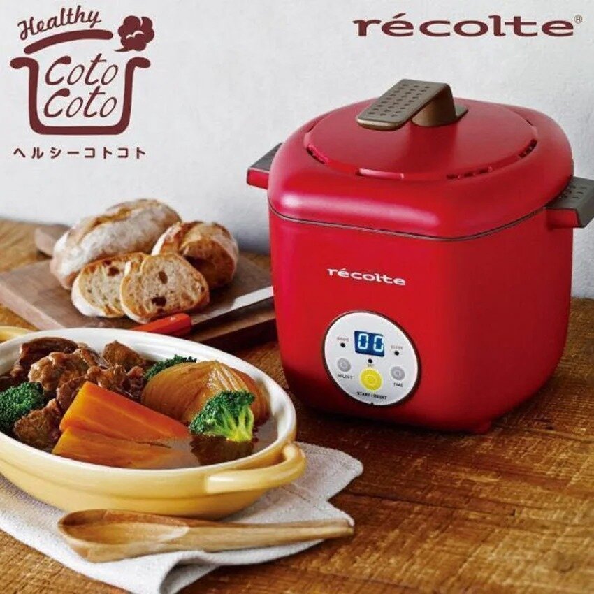 récolte - CotoCoto 日式電飯煲(紅色)RHC-1C|陶瓷內膽|健康電飯煲|多功能電鍋|雙層電飯煲|陶瓷電飯煲|日式電飯煲|陶瓷內膽電飯煲