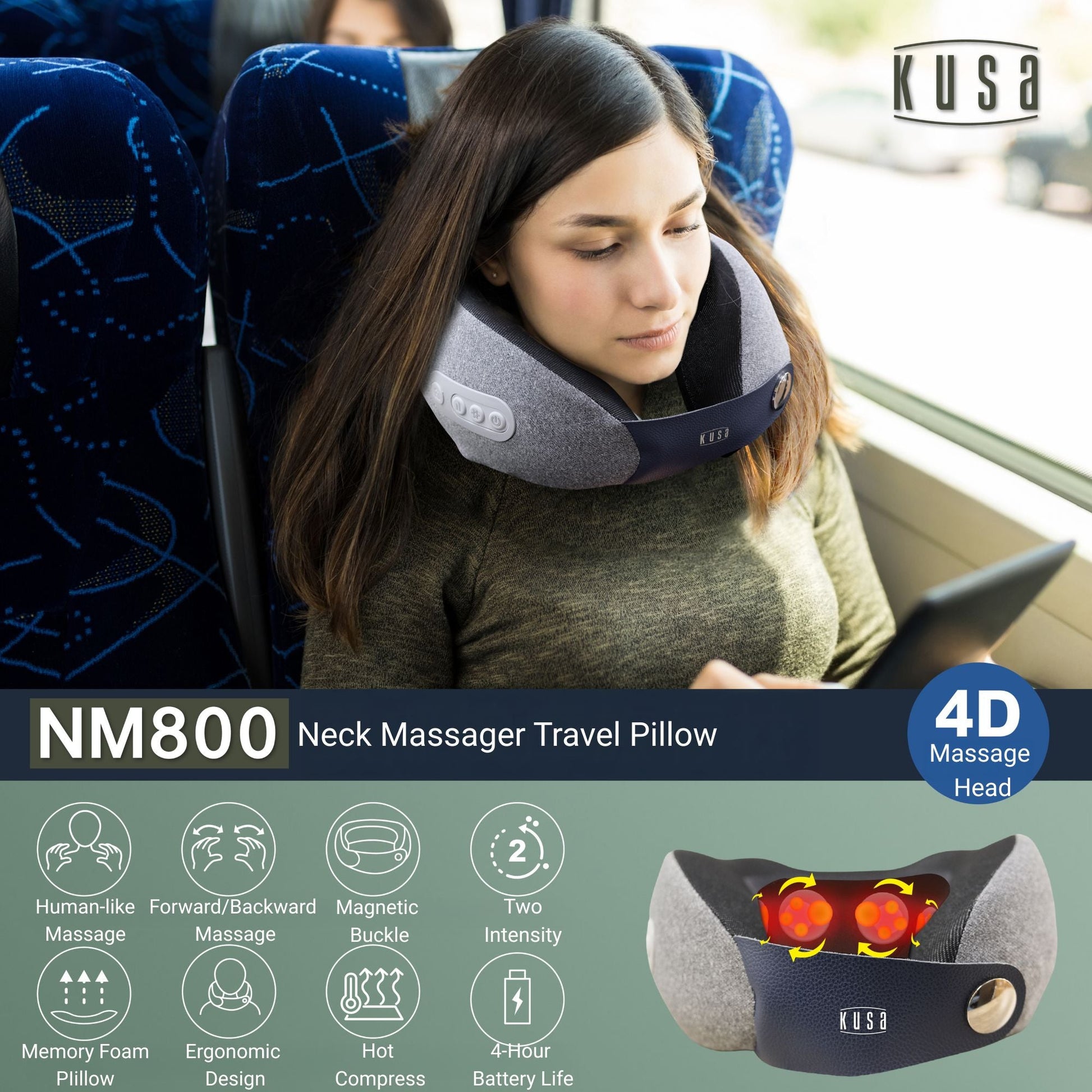 Kusa - 頸部按摩旅行枕 NM800 Kusa