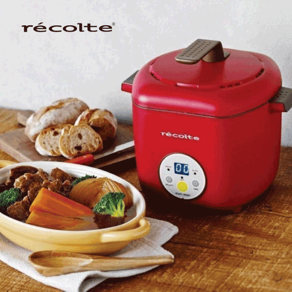 récolte - CotoCoto 日式電飯煲(紅色)RHC-1C|陶瓷內膽|健康電飯煲|多功能電鍋|雙層電飯煲|陶瓷電飯煲|日式電飯煲|陶瓷內膽電飯煲 récolte