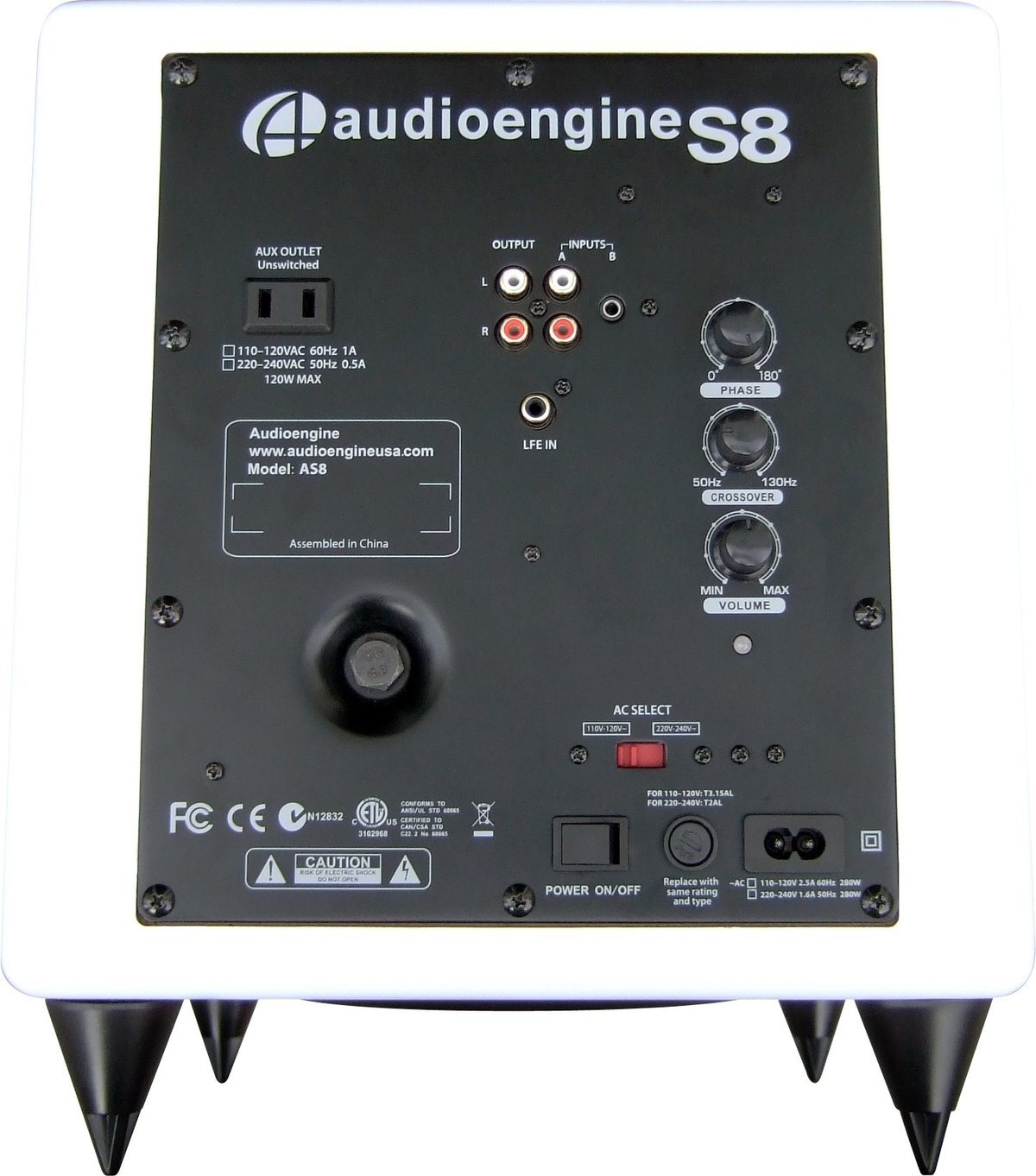 audioengine - 【香港行貨】S8 Powered Subwoofer 低音喇叭 (白色) Audioengine