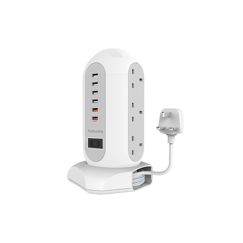 家の逸 - SM-YG6U9A 塔插式多功能智能安全收納拖板 Yohome