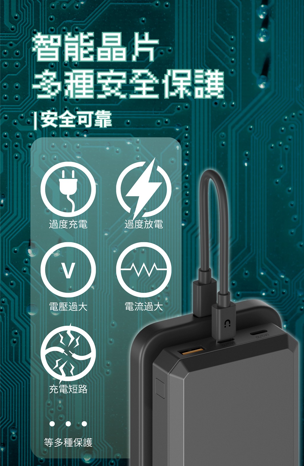 Orsen - E59 30W USB-C 20,000mAh 三輸出口 快速充電寶  灰色 Orsen