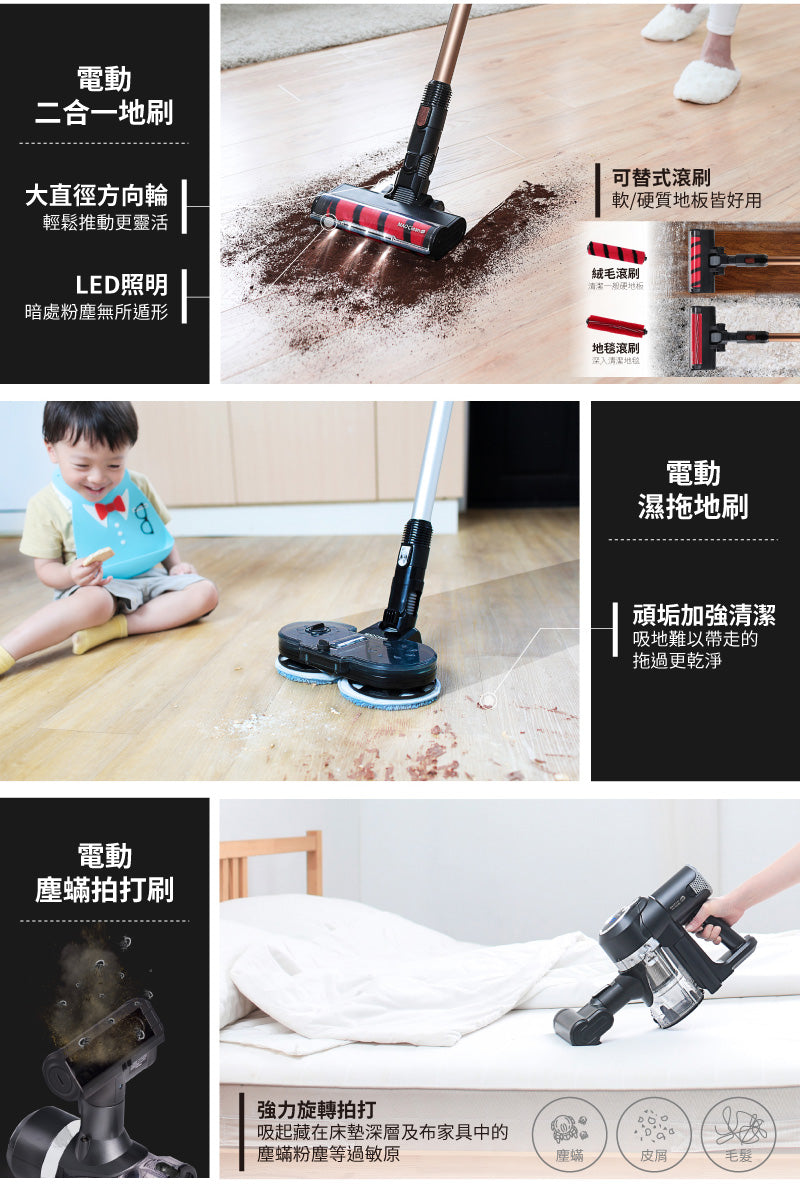Bmxmao - 電動濕拖無線吸塵器MAO Clean M7 洗地機 (銀色)