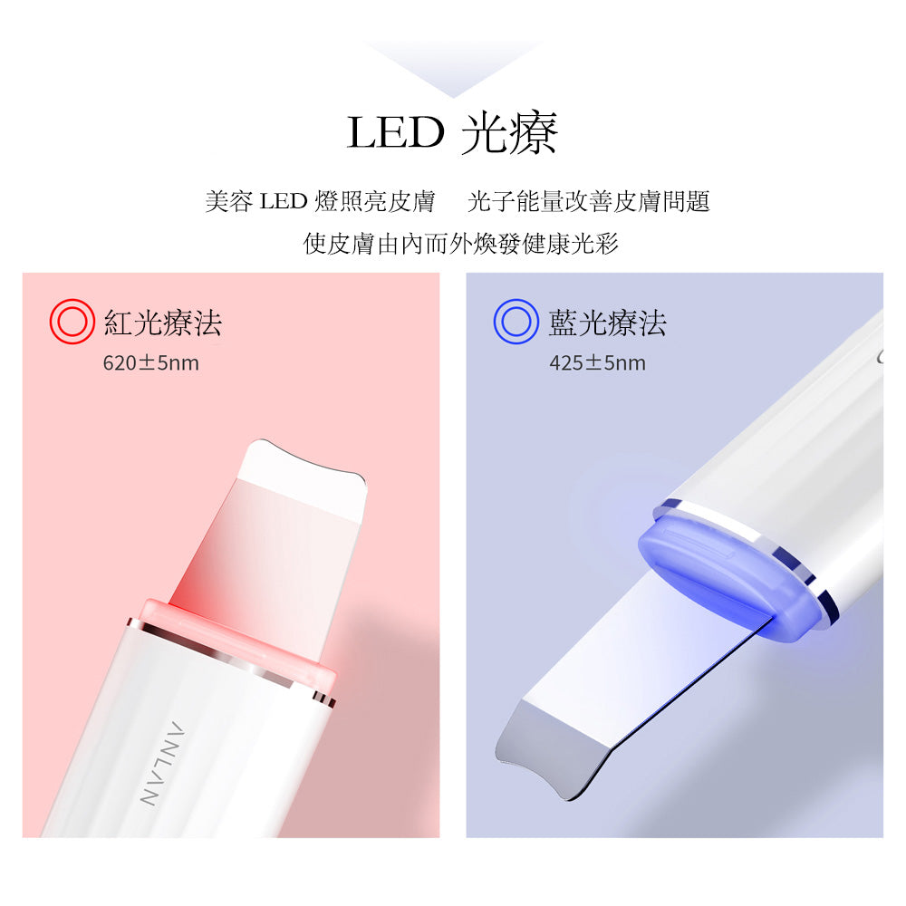 ANLAN - (白色) 六合一 紅藍光超聲鏟皮機 ACPJ31-02A ANLAN