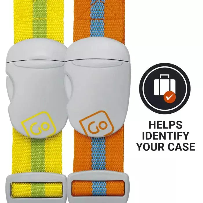 Go Travel LUGGAGE STRAP 170cm long x 4cm  wide (Yellow/Orange) 177.101