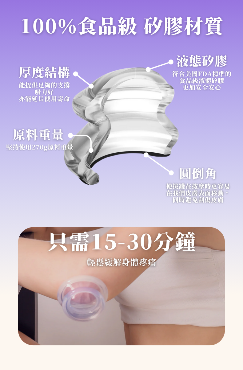 綠島-專利低頻脈衝電磁拔罐器EC800 | 100%食品級矽膠材質|中醫健康 | 電拔罐 | FDA 認證