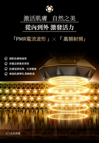 ANLAN - 18K 晶鑽射頻美容儀Pro（黑金色)｜射頻儀｜EMS微電流｜面部按摩器｜多功能美容儀｜導出儀｜LED光療機｜射頻機｜導入儀｜家用美容儀 ADRY31-01A