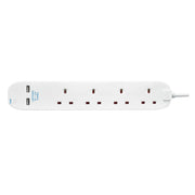 MasterPlug - USB 4位x13A 2米延長線拖板 連USB x2 -BFNU2N