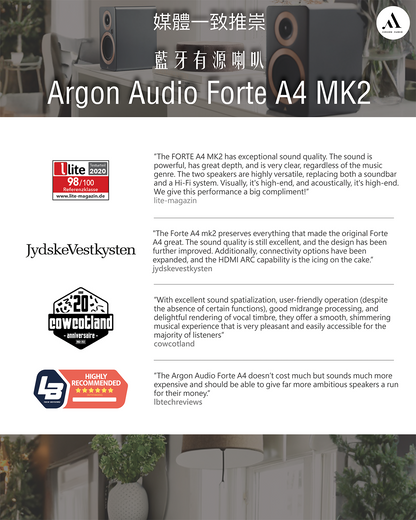 Argon Audio - Forte A4 MK2 藍牙有源喇叭