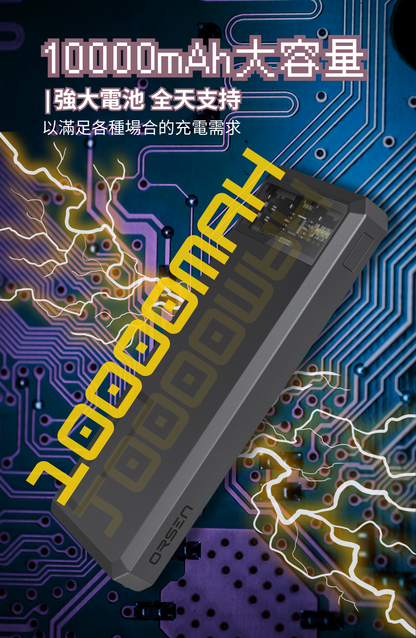 Orsen - E53 20W USB-C 10,000mAh 三輸出口快速充電寶 灰色