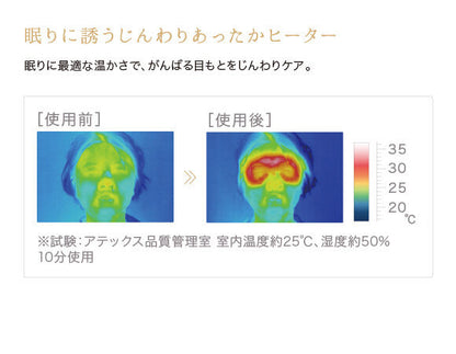Lourdes - Japan Oyasumi MeMe Hot &amp; Air Black Air Bag Massage Warm Compress Eye Mask AX-BNL803nv (Blue) [Hong Kong Licensed]