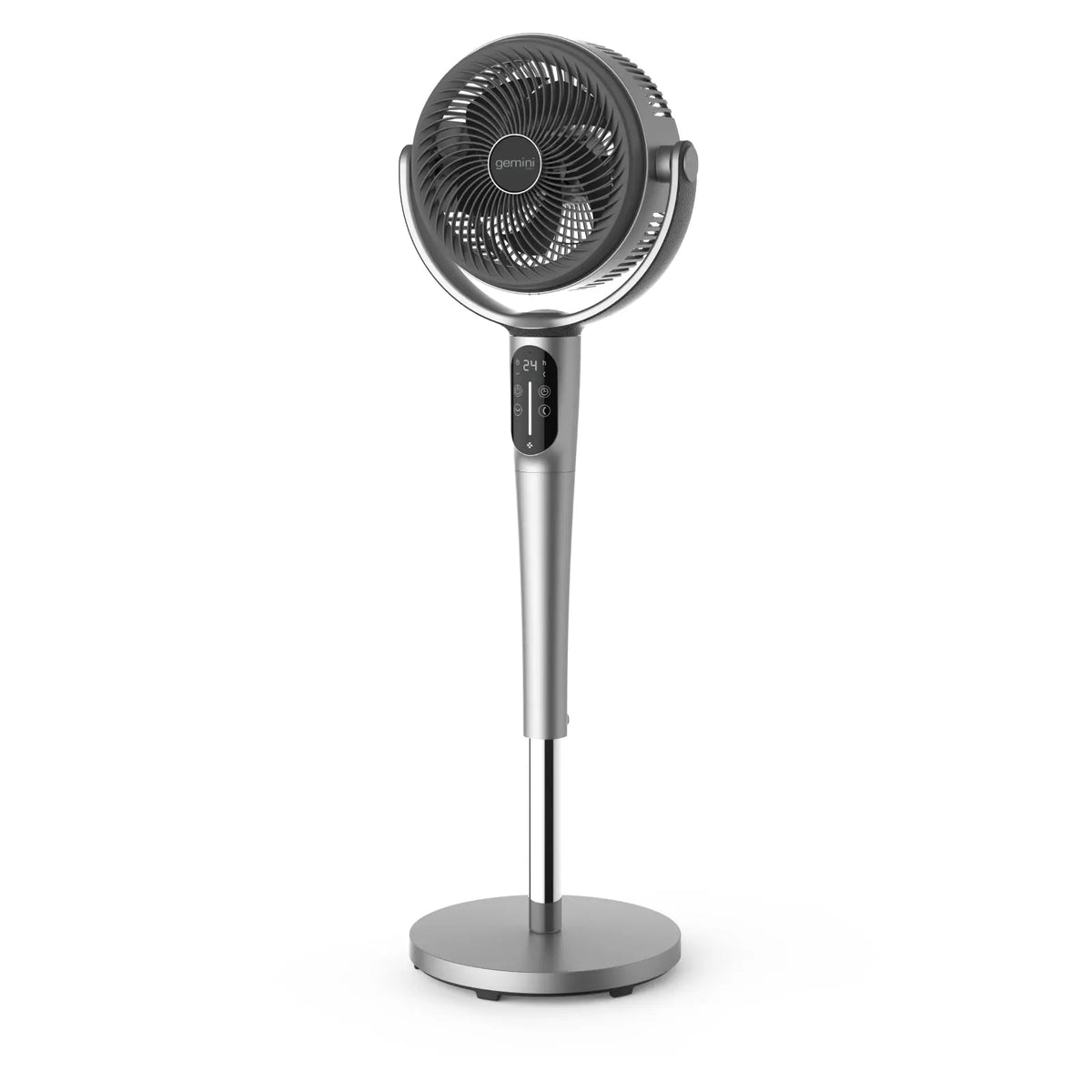 Gemini 8" DC Pedestal Air Circulator - GCF40BK