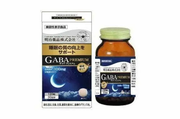 明治藥品 - GABA Premium 深度睡眠片甘茶氨酸 120粒 | 促進深度睡眠｜舒緩神經緊張｜改善睡眠品質｜改善失眠｜助眠