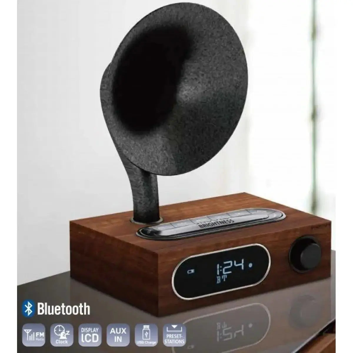 Neon - MS310 - 10W Retro Bluetooth Speaker | Dual Alarm | FM Radio (In-store stock)