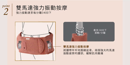 Lourdes - [Hong Kong licensed goods] (Orange color) Lightweight multi-functional warm vibration massager AX-HPL305