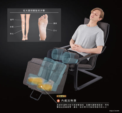 Lourdes - Leg and Foot Full Coverage Air Bag Massage Stool (Gray) AX-HXT179 [Hong Kong Licensed]