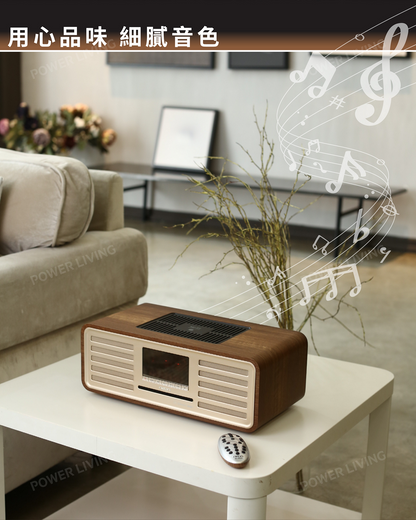 Neon - Slot-in CD/Bluetooth Audio Tube Amplifier MTB830 Walnut Color | Speaker Amplifier CD All-in-One | Radio | Fiber Optic Input | Vacuum Tube