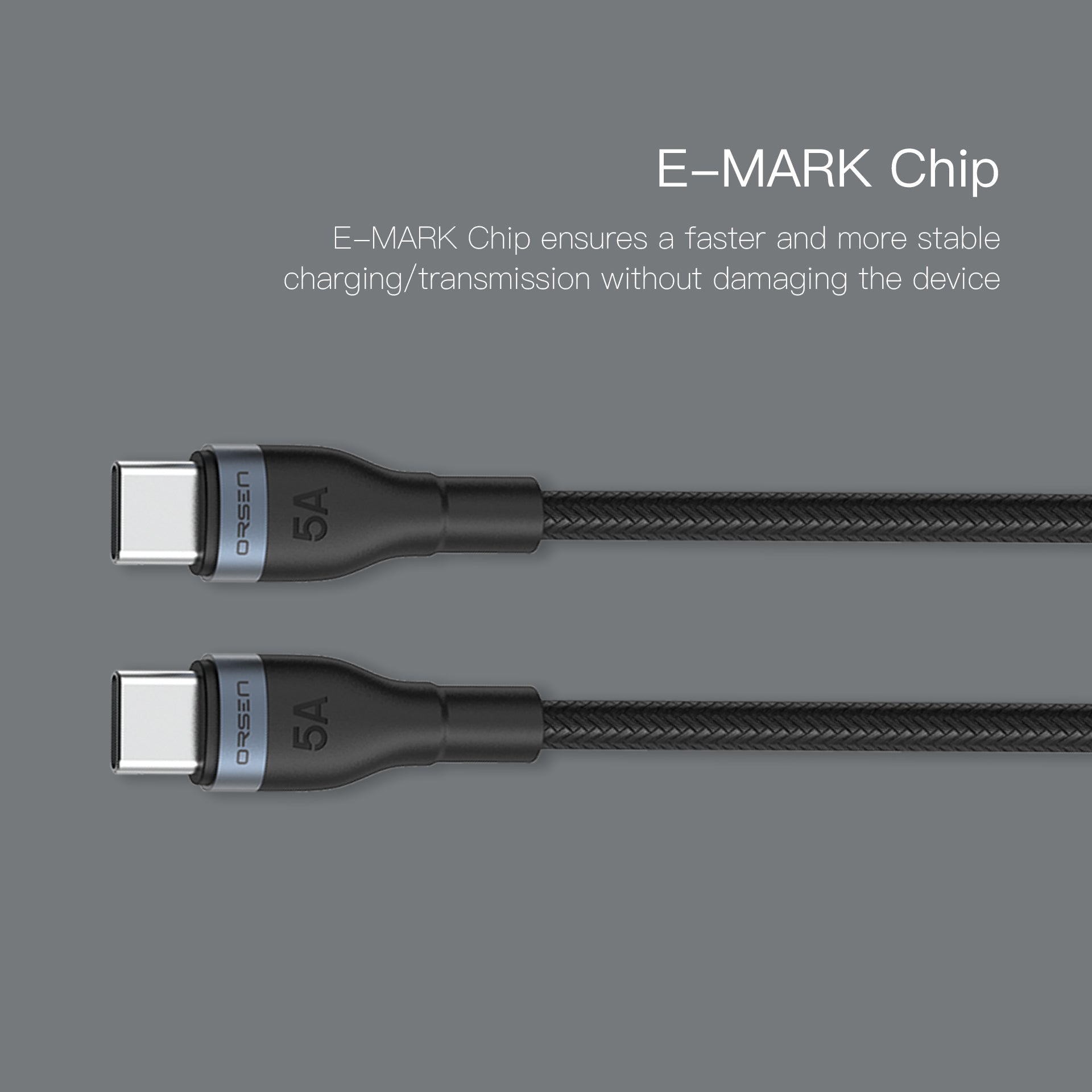 Orsen - S6 快充100W 5A線 (Type-C to C) Orsen