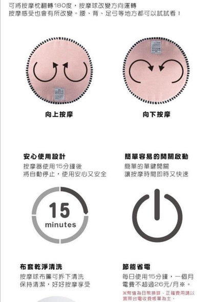 Lourdes - [Hong Kong licensed goods] Lightweight multifunctional foot massage cushion AX-HCL194 (pink)