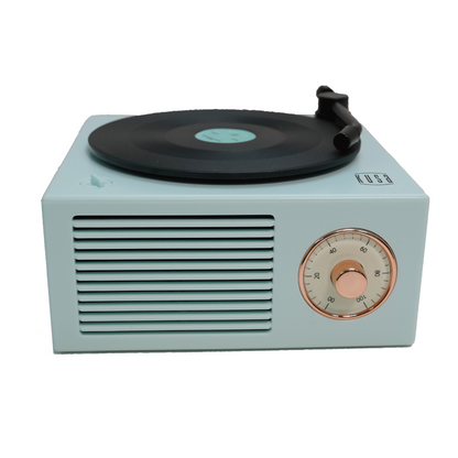 Kusa - VP-300 Vinyl Turntable Design Bluetooth Speaker (Light Blue)