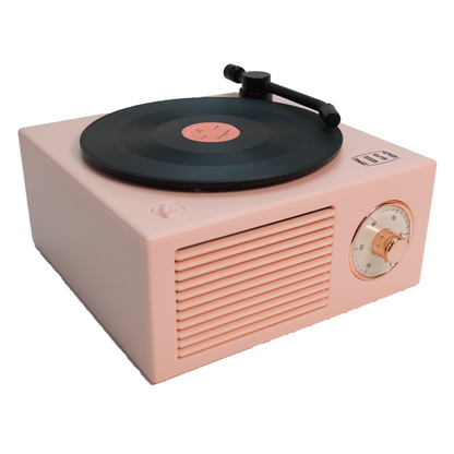 Kusa - VP-300 Vinyl Turntable Design Bluetooth Speaker (Light Pink)