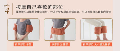 Lourdes - [Hong Kong licensed goods] (Orange color) Lightweight multi-functional warm vibration massager AX-HPL305