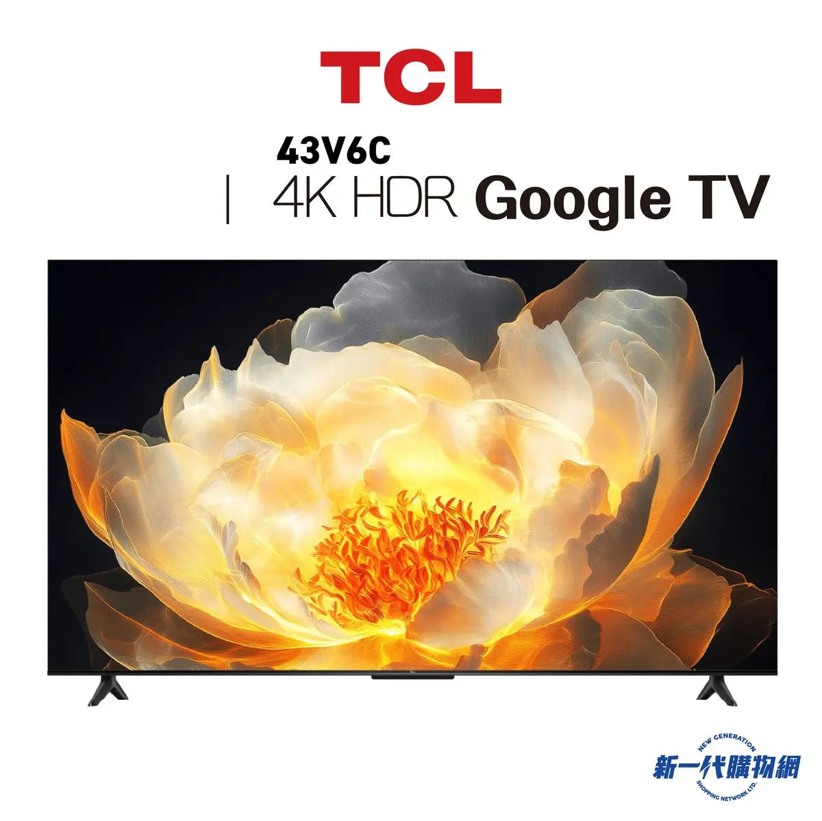TCL - 43V6C V6C系列 43吋 LED 4K HDR 智能電視 POWER LIVING