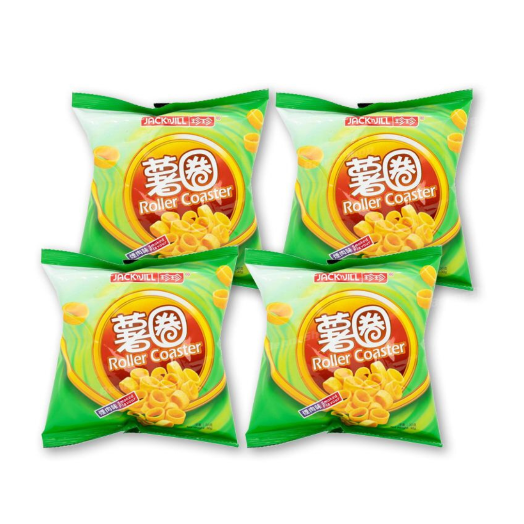 珍珍 - 30g x 4包 煙肉味薯圈