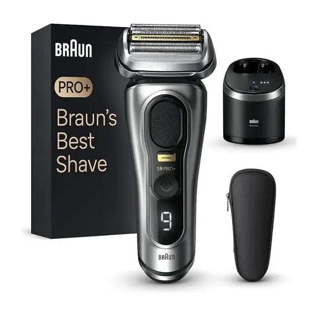 百靈牌 - Braun Series 9 9667CC 男士乾濕兩用電動鬚刨 (銀色)｜電鬚刨｜剃鬚刨｜剃鬚刀｜電動剃鬚刀  鬚刨｜【平行進口貨】