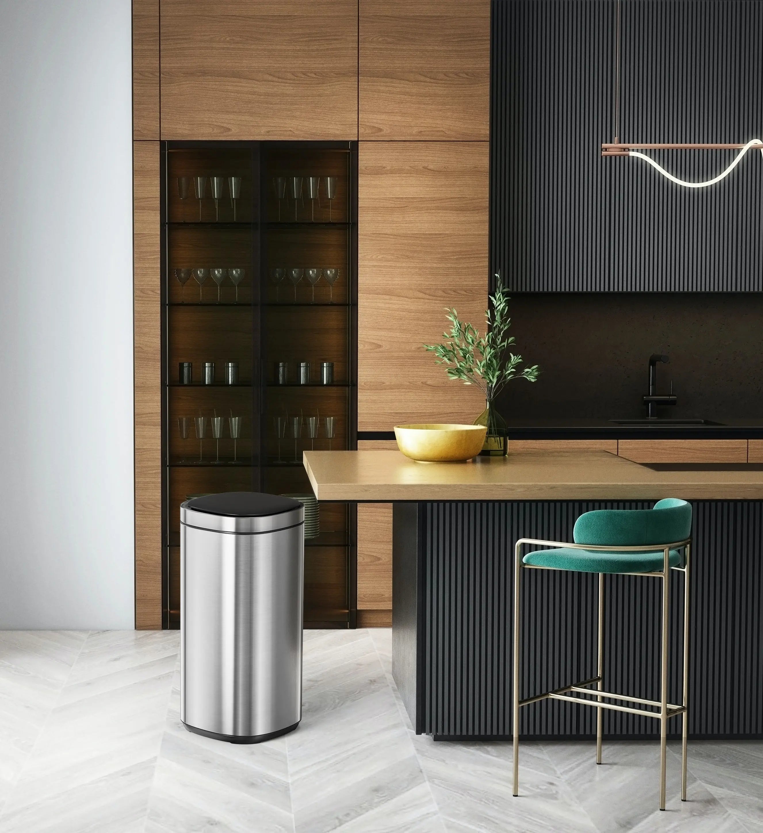 Homfel - 臭氧殺菌彩虹智能感應垃圾桶 Homfel