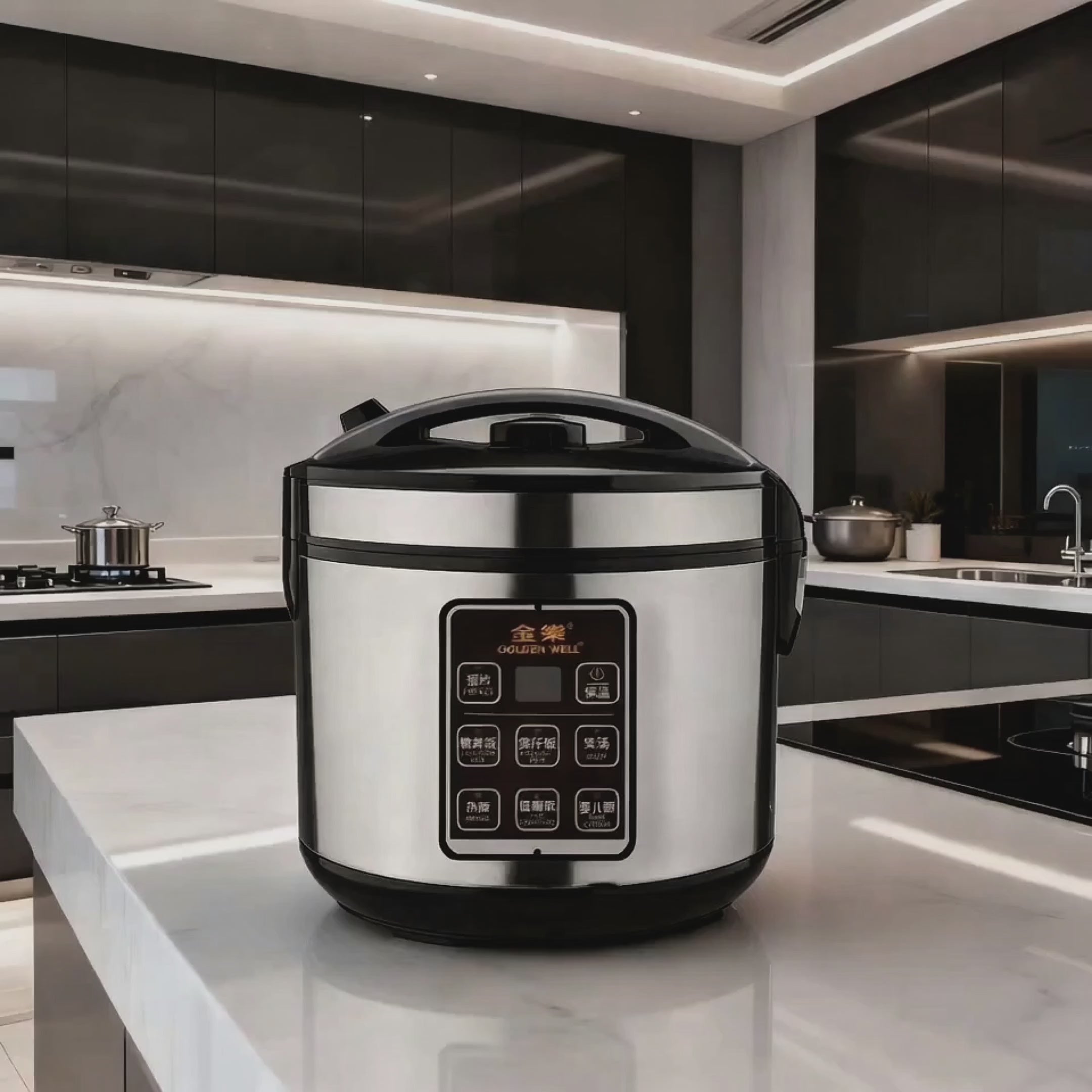 Load video: 金樂 - 黑晶陶瓷營養飯鍋 (4公升) GBC-LC4D