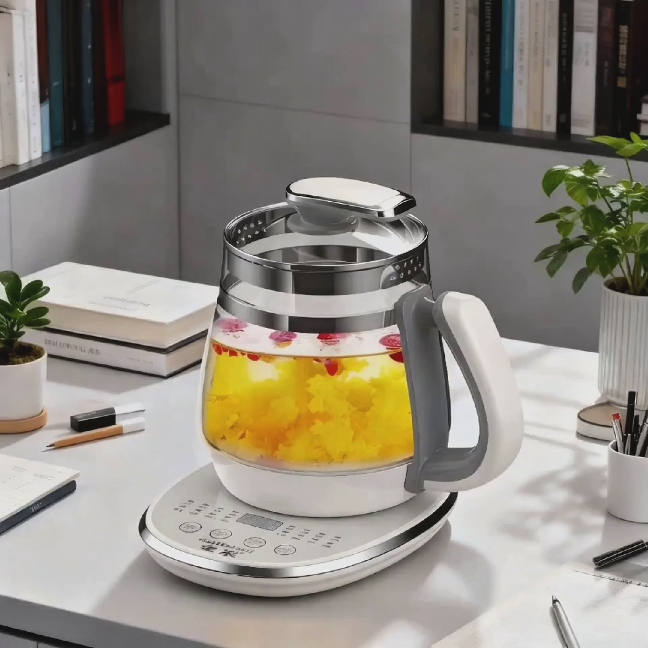 Load video: Goldenwell 金樂 -1.8公升智能保健養生壺 GW-180N