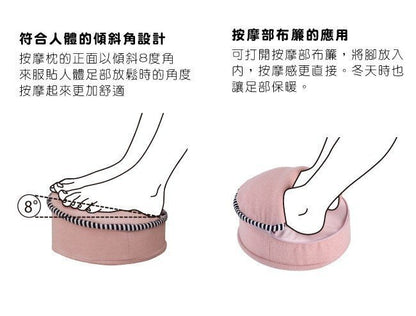 Lourdes - [Hong Kong licensed goods] Lightweight multifunctional foot massage cushion AX-HCL194 (pink)