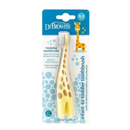 Dr. Brown's - 幼兒軟毛直立式牙刷 - 長頸鹿 DR-HG060|嬰兒牙刷|幼兒牙刷