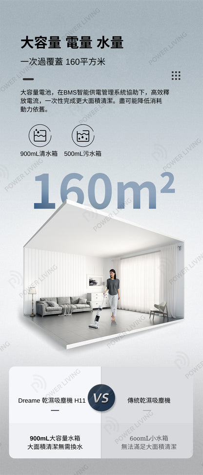 Dreame - Dreame H11 Cordless Fully Automatic Wet and Dry Vacuum Cleaner (Hong Kong Licensed Product) (Mopping, 5500Pa Strong Suction)